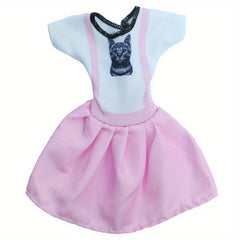 Rainbow Plush Doll Coat & Skirt Set - Fashionable Accessories for 30 Dolls