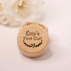 Personalized Baby Hair Keepsake Box - Newborn First Curl Collector