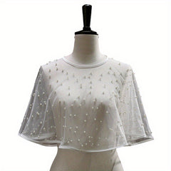 Romantic Yarn Shawl Cape Netting Bride Wedding Summer Autumn