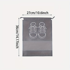 10 Pack Shoe Storage Bags with Transparent Window Drawstring Closure