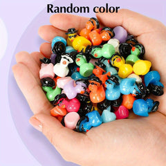 Resin Cowboy Ducks Glasses Figurines Bulk Pack for DIY Crafts