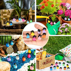 Resin Cowboy Ducks Glasses Figurines Bulk Pack for DIY Crafts