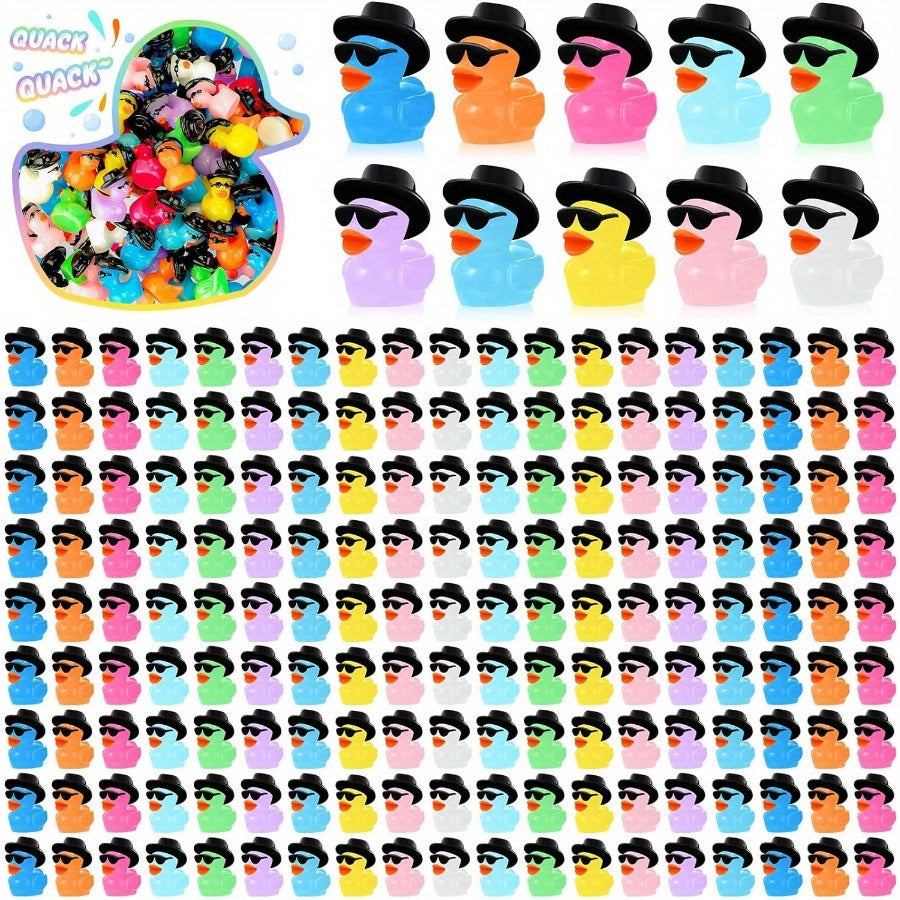 Resin Cowboy Ducks Glasses Figurines Bulk Pack for DIY Crafts