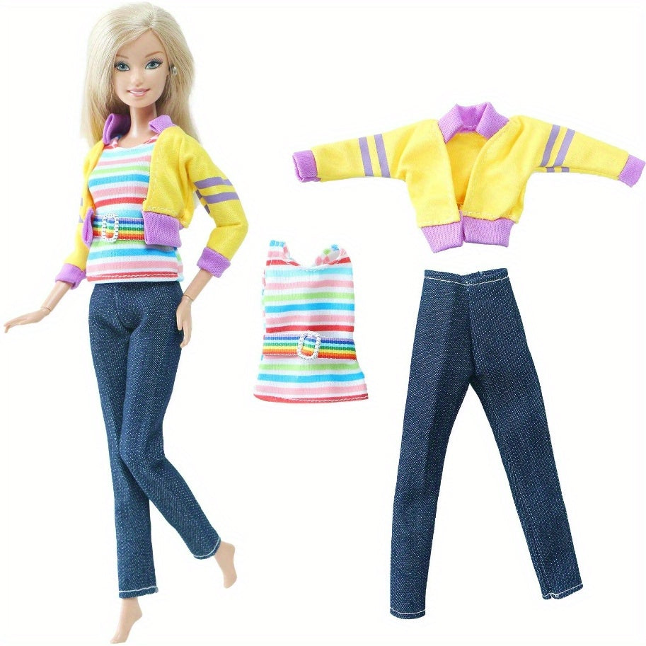 Casual Doll Outfit Suit Dress Shirt Trousers for 1 6 BJD Toy Doll