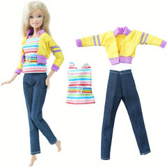 Casual Doll Outfit Suit Dress Shirt Trousers for 1 6 BJD Toy Doll