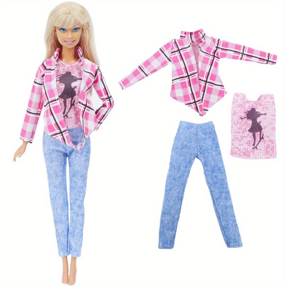 Casual Doll Outfit Suit Dress Shirt Trousers for 1 6 BJD Toy Doll