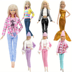 Casual Doll Outfit Suit Dress Shirt Trousers for 1 6 BJD Toy Doll