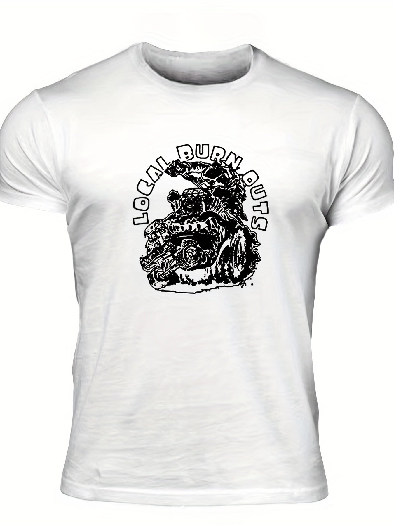 Men's Local Burn Outs Print T-shirt for Summer