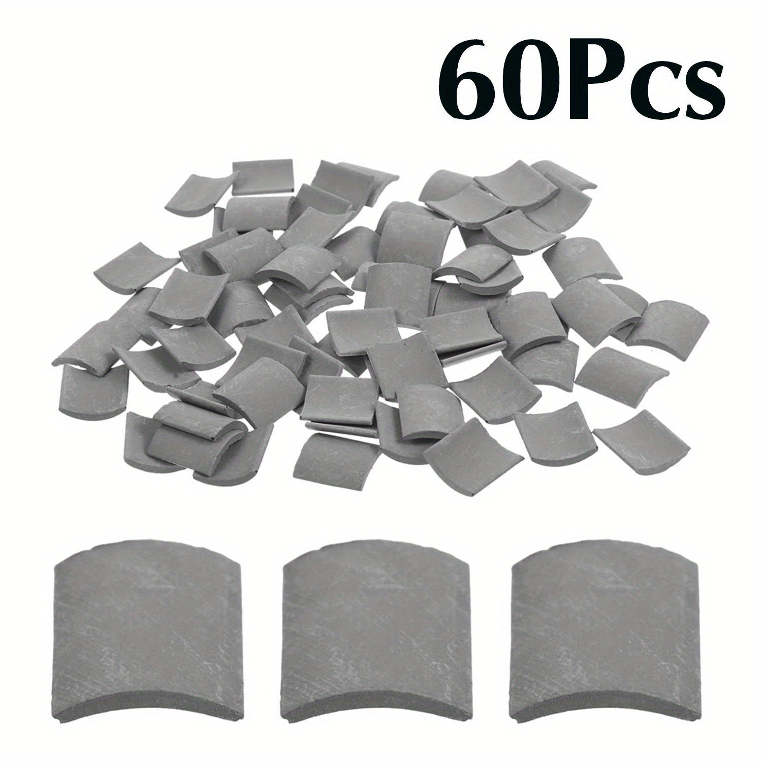 60pcs Clay Roof Tiles Set Brick Red Shingles for DIY Dollhouse Fairy Garden Land