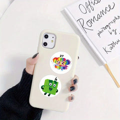 500pcs Cartoon Number Blocks Puzzle Stickers for Laptop Bottle Truck Phone