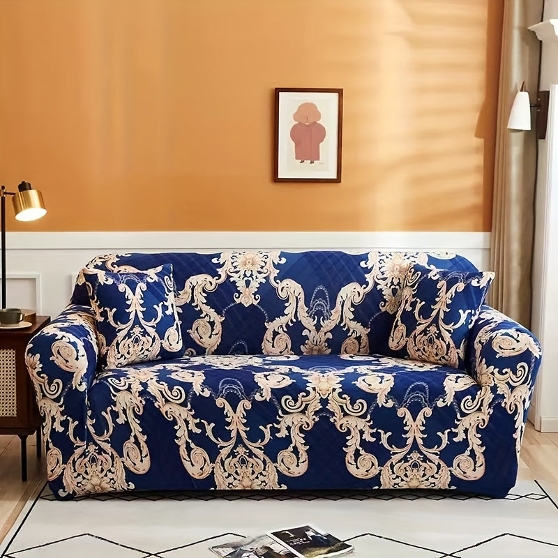 Vintage Pattern Sofa Cover Elastic Slipcover Universal Furniture Protector