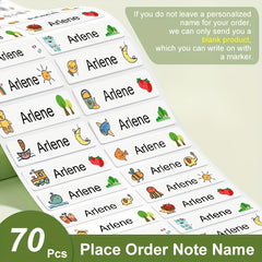 150pcs Custom Name Sticker Waterproof Label Personalized Transparent School