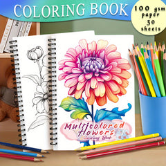 Adult Coloring Book for Anxiety Relief & Stress Reduction - Floral Designs