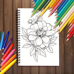 Adult Coloring Book for Anxiety Relief & Stress Reduction - Floral Designs