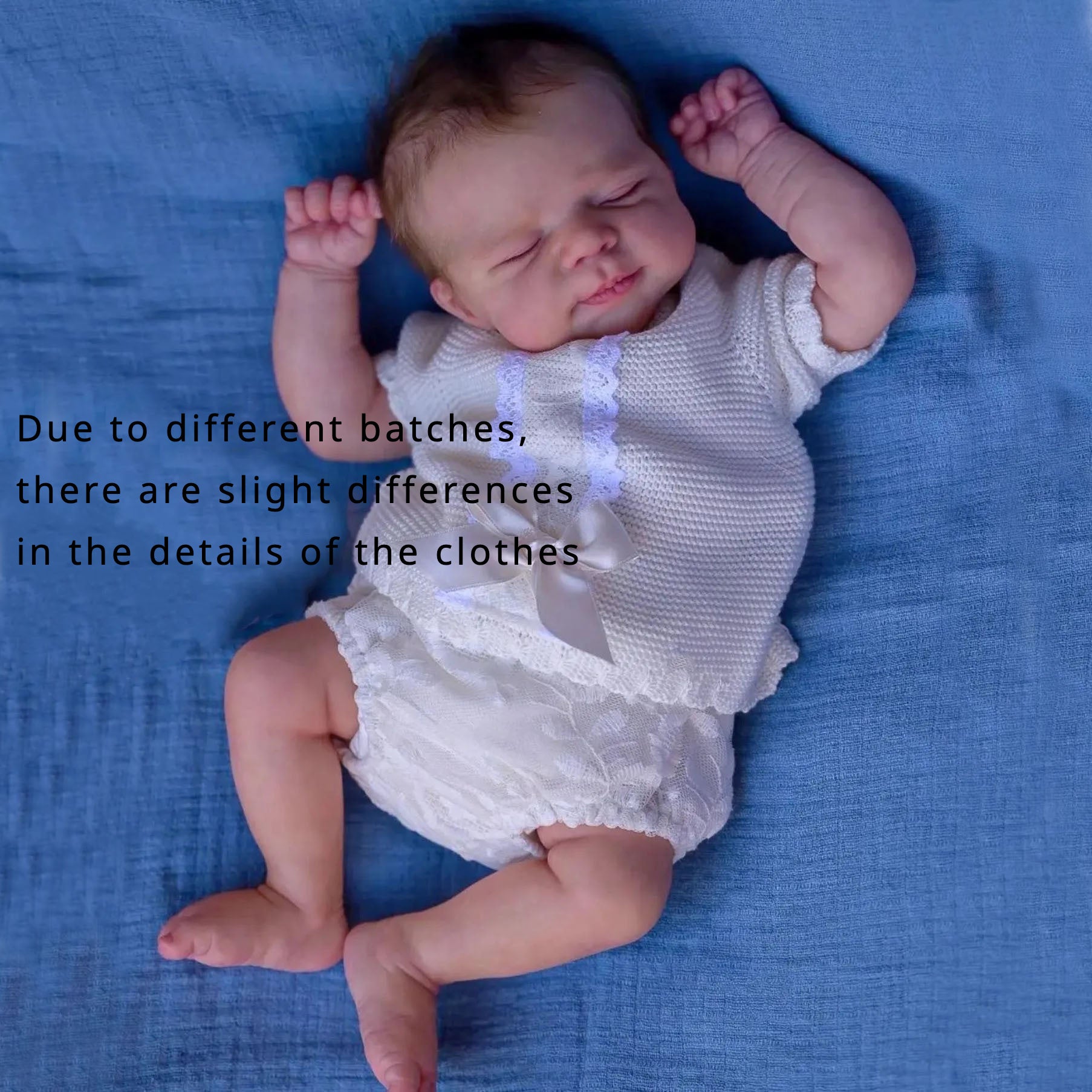 19 Inch Reborn Baby Doll, Lifelike Vinyl Limbs, Hand-painted Skin