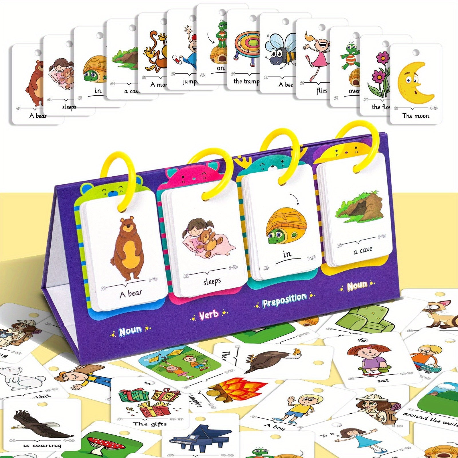Double Sided Sentence Building Flip Charts - Vocabulary and Grammar Skills