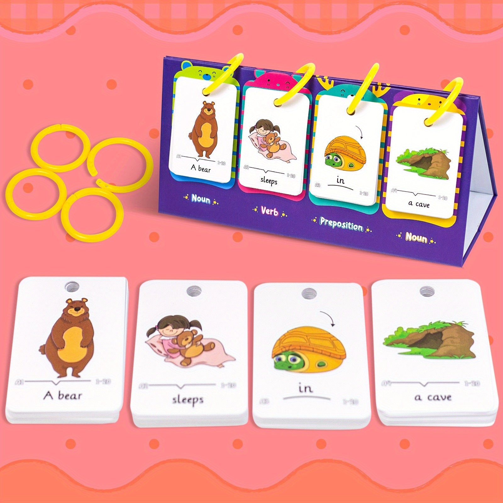 Double Sided Sentence Building Flip Charts - Vocabulary and Grammar Skills