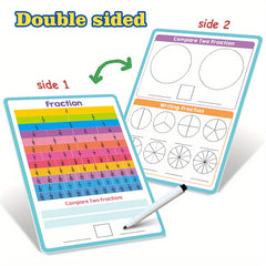 LACHILLY Double Side Math Manipulative Dry Erase Board for Kids Whiteboard