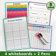 LACHILLY Double Side Math Manipulative Dry Erase Board for Kids Whiteboard