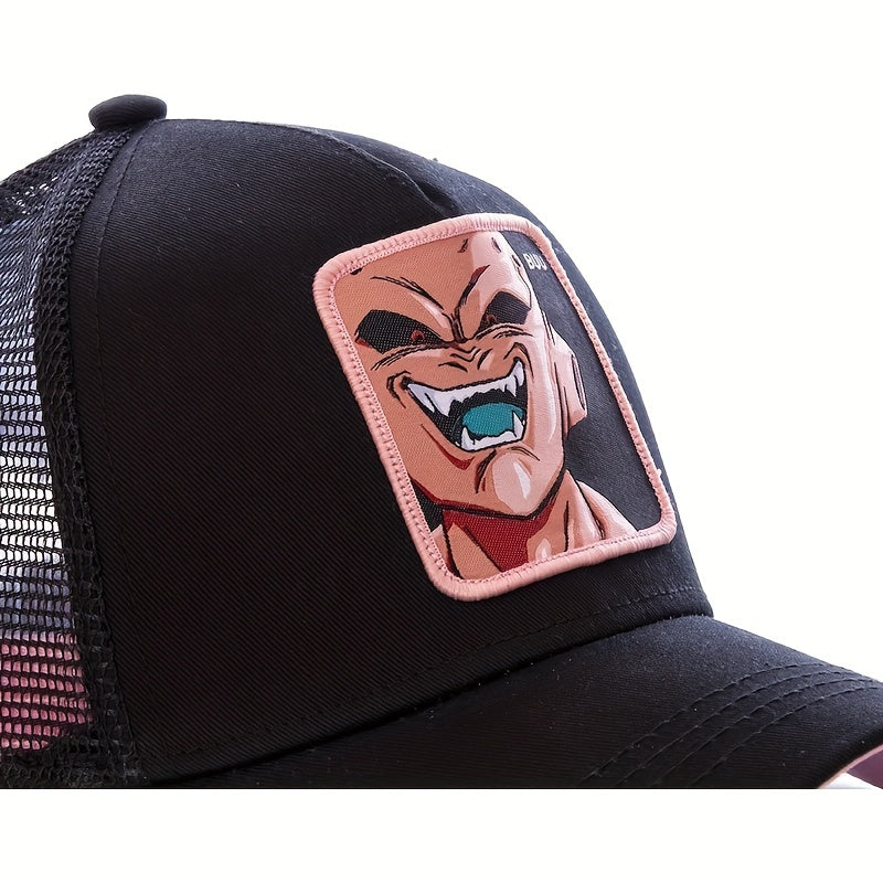 Anime Character Patch Baseball Cap Mesh Sports Trucker Hat