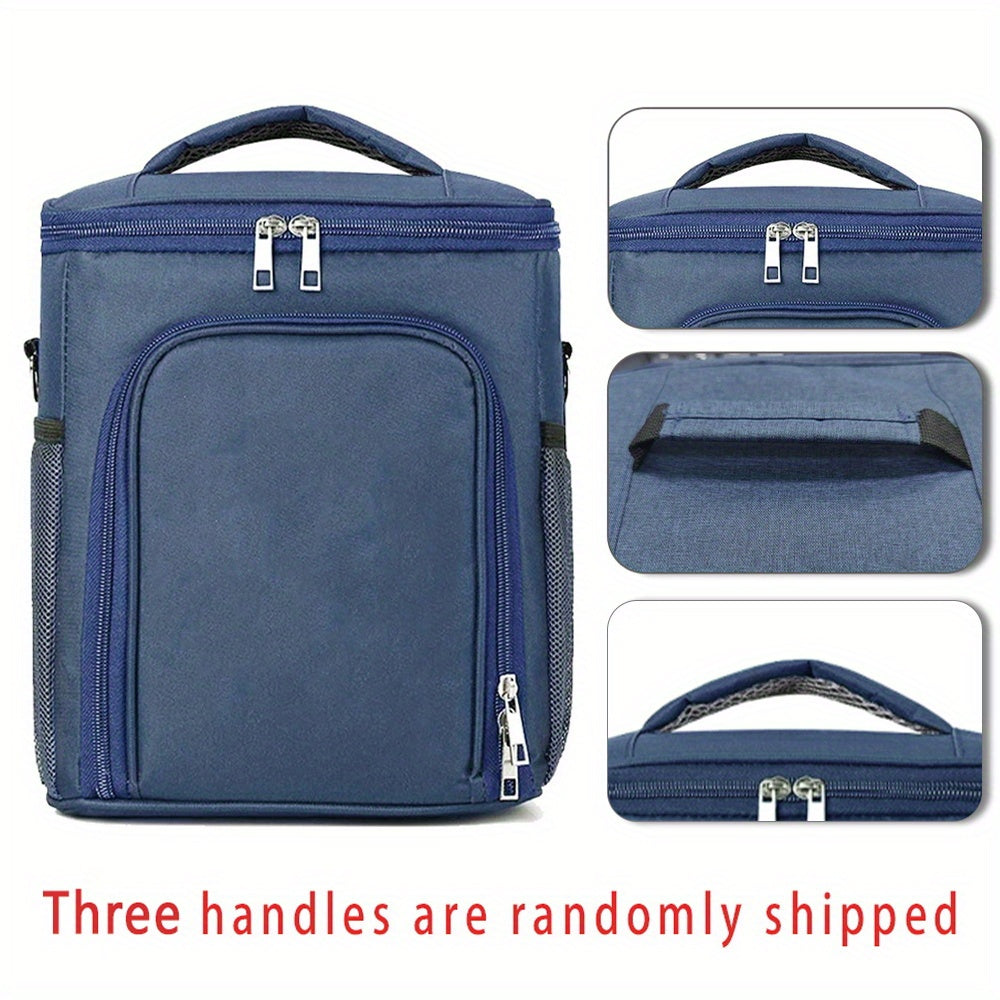 Navy Floral C Insulated Lunch Bag for Women