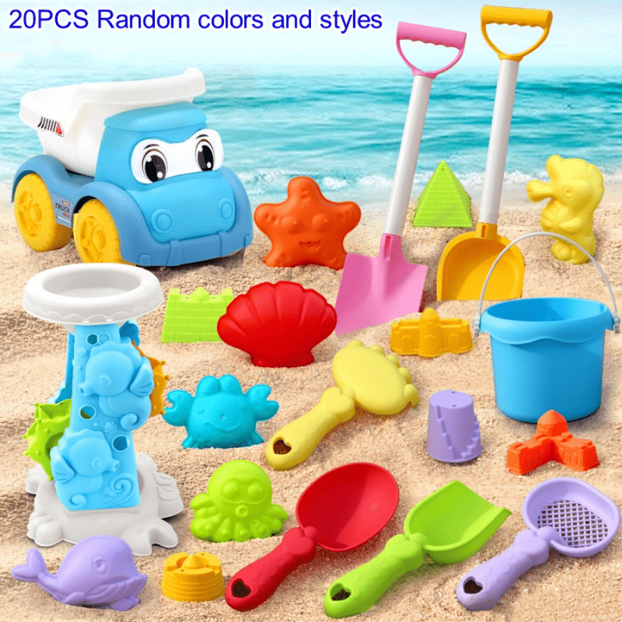 Kids Beach Toy Set with ATV Sand Molds & Water Play Tools