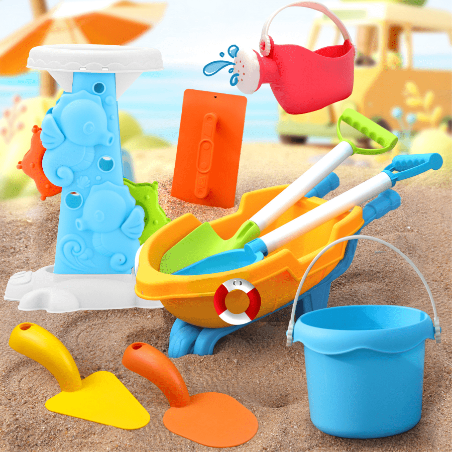 Kids Beach Toy Set with ATV Sand Molds & Water Play Tools