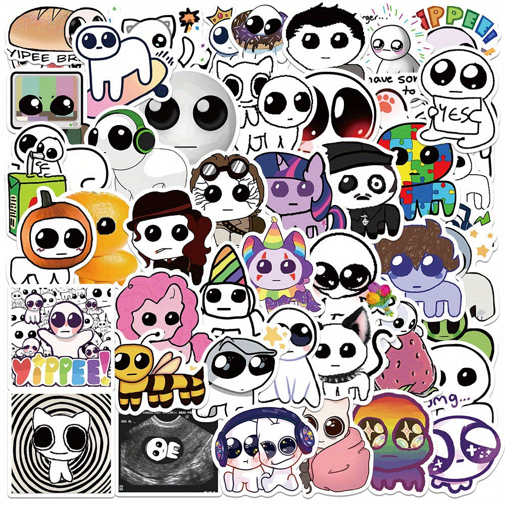 50pcs Yipee Graffiti Stickers Waterproof Vinyl Decals for Skateboards Phones Gui