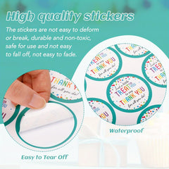 120pcs 2 Inch Thank You Stickers for Teachers Nurses Employees