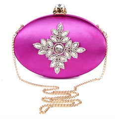 Womens Rhinestone Evening Clutch Shoulder Bag