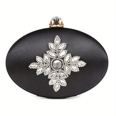 Womens Rhinestone Evening Clutch Shoulder Bag