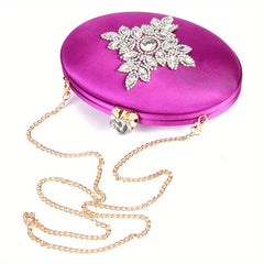 Womens Rhinestone Evening Clutch Shoulder Bag