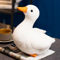 Soft Yellow Duck Plush Toy with Orange Beak - Adorable Home Decor Gift