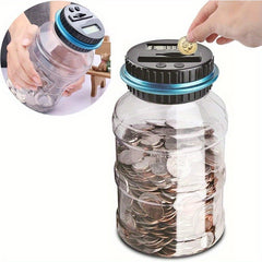 Digital Money Box Coins Large Capacity LCD Display Coin Money Bank Piggy Bank