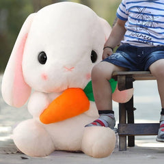 Bunny Plush Toy with Carrot Stuffed Rabbit Cushion