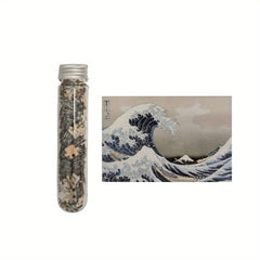 Mini Puzzle 150pcs Test Tube The Great Wave off Kanagawa 15x10cm Cartoon Puzzle