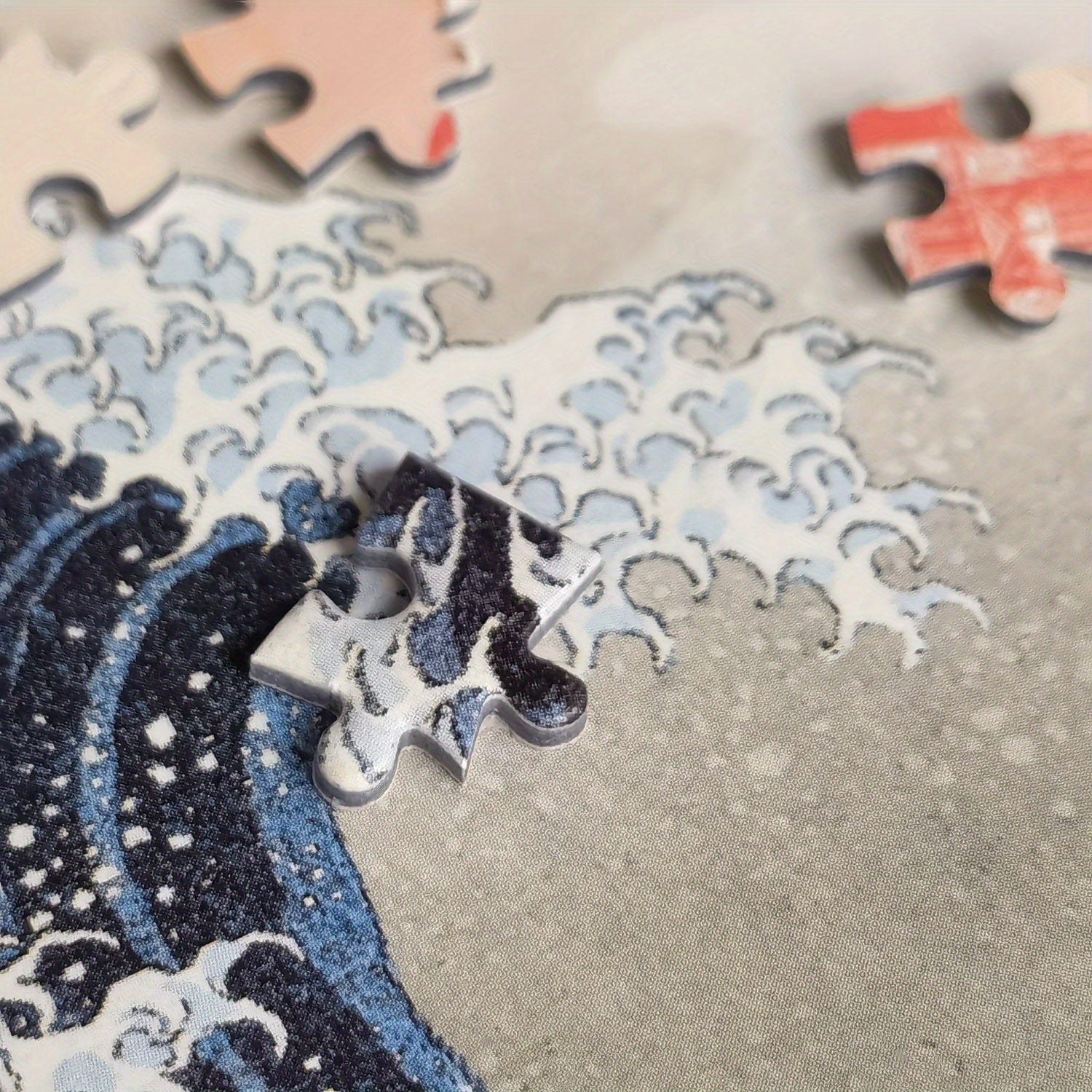 Mini Puzzle 150pcs Test Tube The Great Wave off Kanagawa 15x10cm Cartoon Puzzle