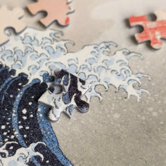 Mini Puzzle 150pcs Test Tube The Great Wave off Kanagawa 15x10cm Cartoon Puzzle