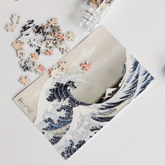 Mini Puzzle 150pcs Test Tube The Great Wave off Kanagawa 15x10cm Cartoon Puzzle