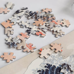 Mini Puzzle 150pcs Test Tube The Great Wave off Kanagawa 15x10cm Cartoon Puzzle