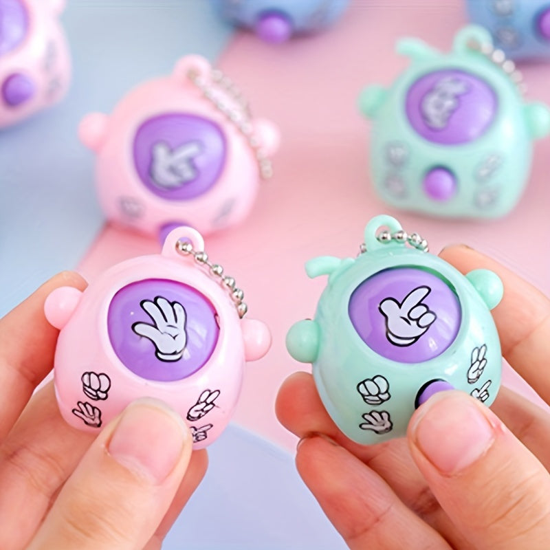 12pcs Mini Rock Paper Scissors Keychains Fun Fidget Toys for Purses Backpacks