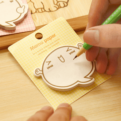 Cartoon Sticky Note Pad Smiling Face Fun Station
