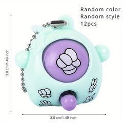 12pcs Mini Rock Paper Scissors Keychains Fun Fidget Toys for Purses Backpacks