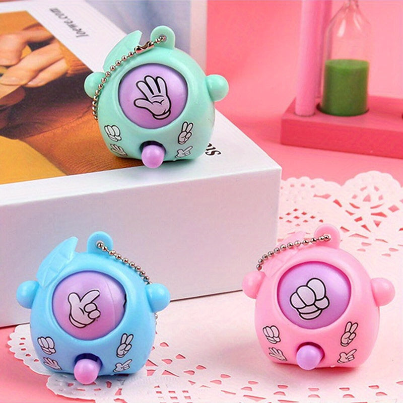 12pcs Mini Rock Paper Scissors Keychains Fun Fidget Toys for Purses Backpacks