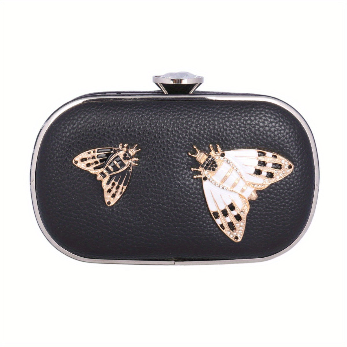 Women's Evening Clutch Bag With Bee Banquet Purse