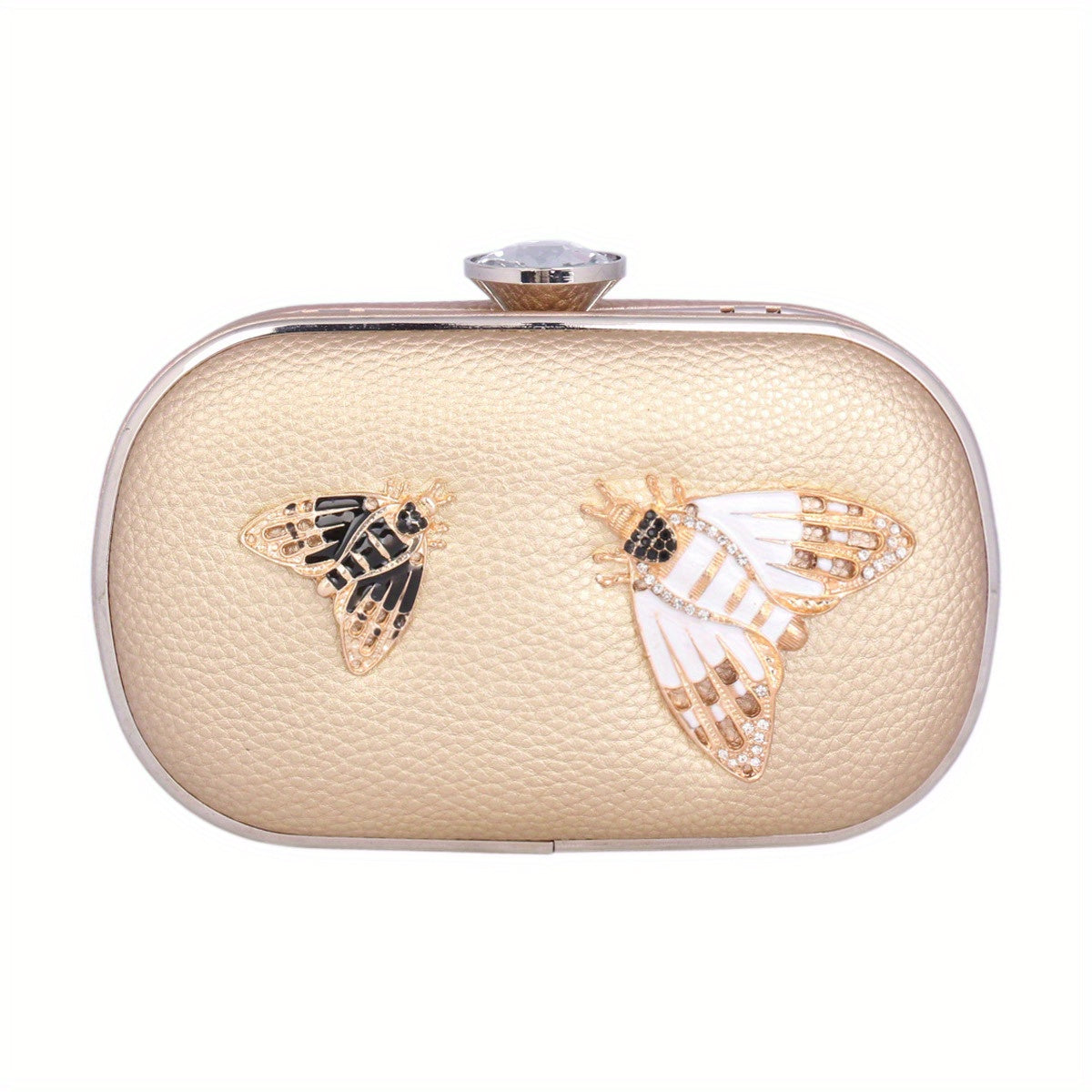 Women's Evening Clutch Bag With Bee Banquet Purse