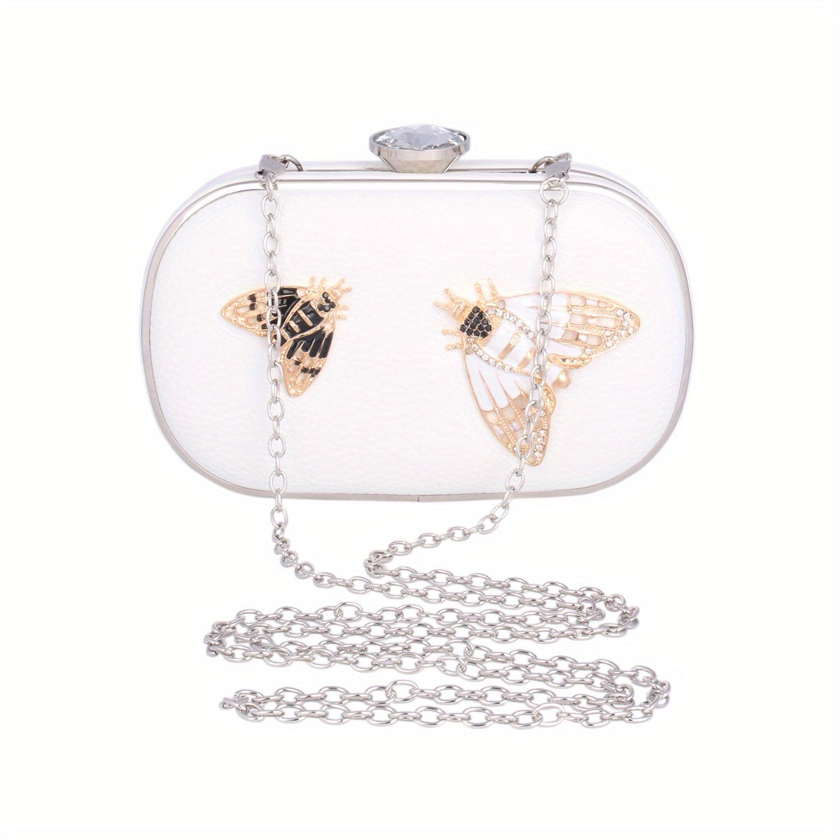 Women's Evening Clutch Bag With Bee Banquet Purse