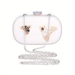 Women's Evening Clutch Bag With Bee Banquet Purse
