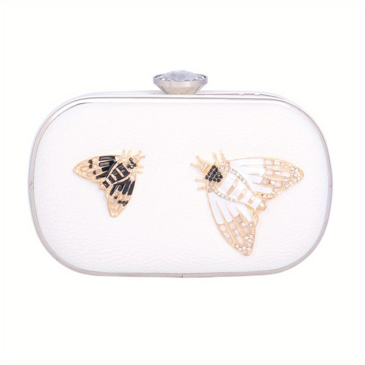 Women's Evening Clutch Bag With Bee Banquet Purse