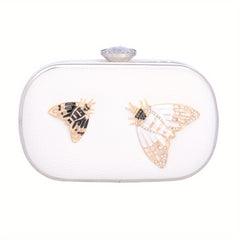 Women's Evening Clutch Bag With Bee Banquet Purse
